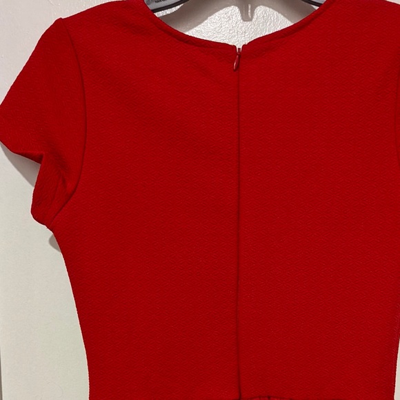 ADORABLE A-Line Red Scalloped Dress - Picture 5 of 6